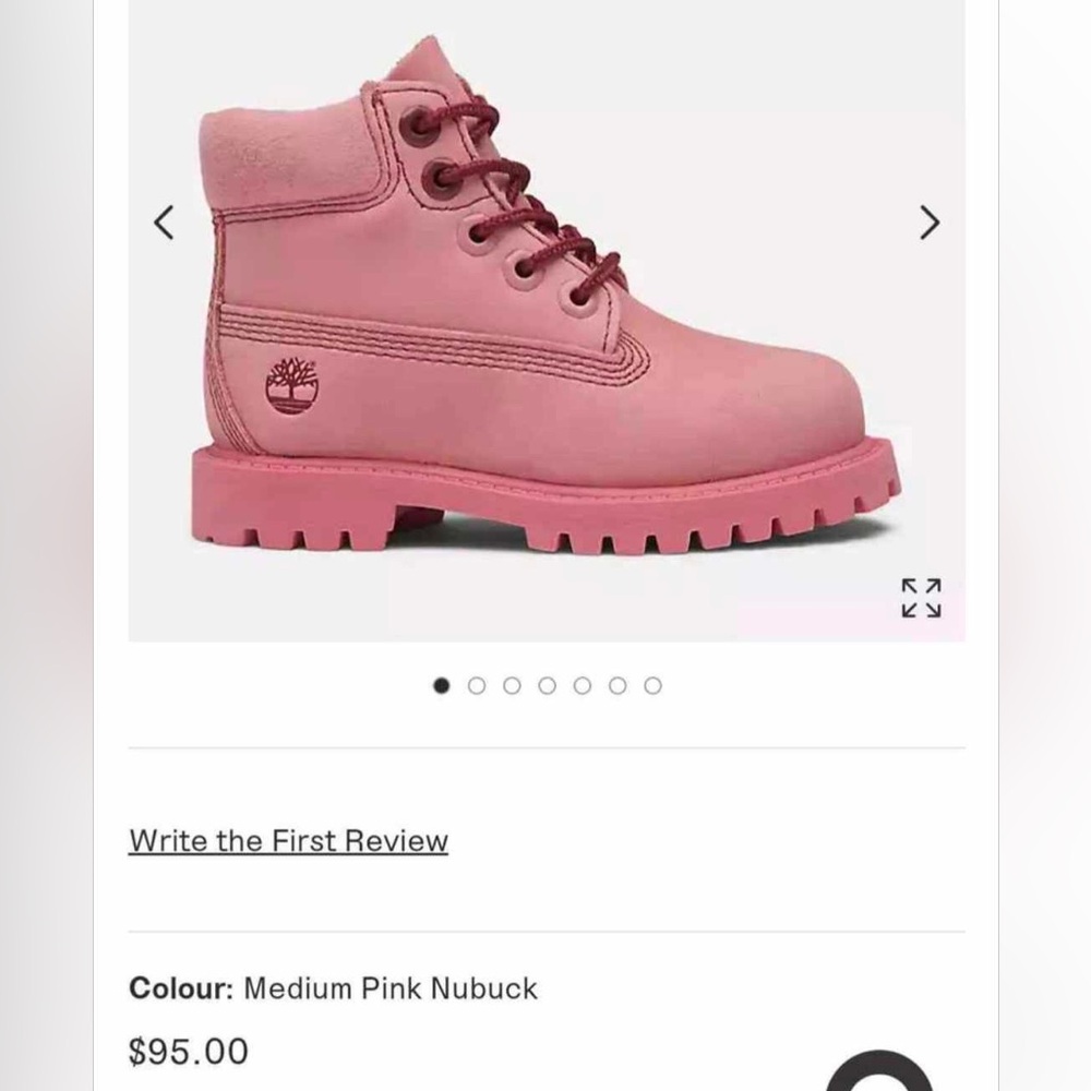 Toddler Timberland Premium 6-Inch Lace-Up Waterproof Boot, size 5 , medium pink